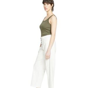 Universal Standard Coastal White linen blend pants